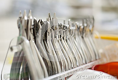 Dental pliers Stock Photo