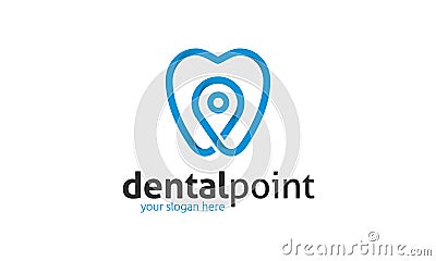 Dental Point Logo Vector Illustration