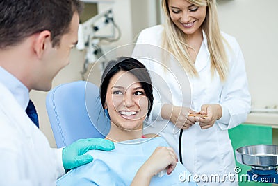 Dental practice Stock Photo