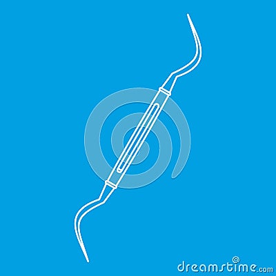 Dental probe icon, outline style Vector Illustration