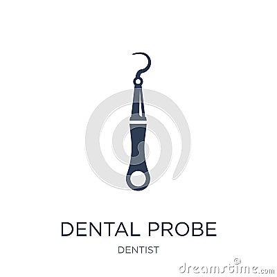 Dental Probe icon. Trendy flat vector Dental Probe icon on white Vector Illustration