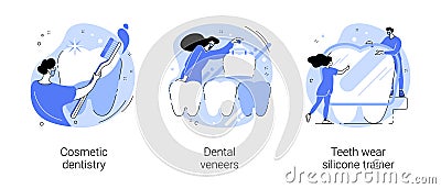 Dental service abstract concept vector illustrations. Vector Illustration