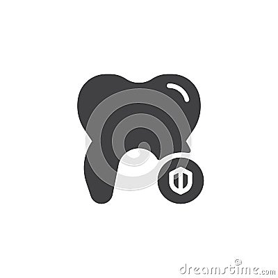 Dental shield icon vector Vector Illustration