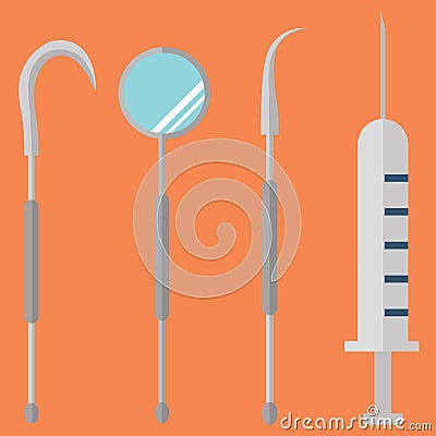 dental tools. Vector illustration decorative design Vector Illustration
