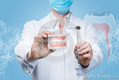 Dental treatment and prosthetics concept Stock Photo
