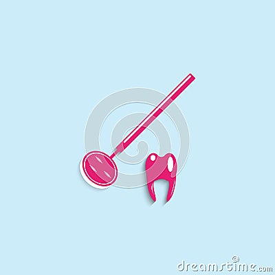 Dental treatment. Vector icon. Vector Illustration