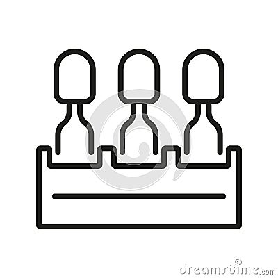 Dental Veneer Line Icon. Medical Treatment for Healthy Tooth Linear Pictogram. Dental Treatment Sign. Ceramic Veneers Vector Illustration