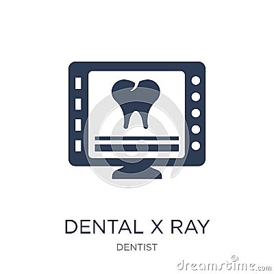 Dental X ray icon. Trendy flat vector Dental X ray icon on white Vector Illustration