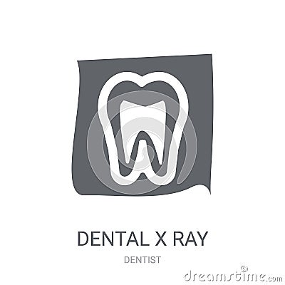 Dental X ray icon. Trendy Dental X ray logo concept on white background from Dentist collection Vector Illustration