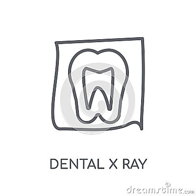 Dental X ray linear icon. Modern outline Dental X ray logo conce Vector Illustration