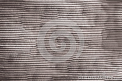 Dented texture of corrugated iron panels left outside in the rain Stock Photo