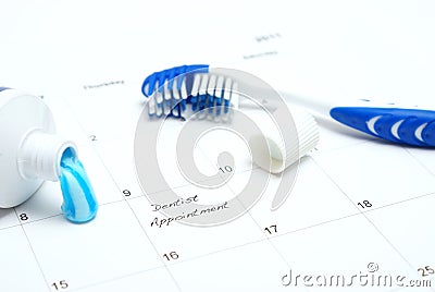 Dentist Appointment Reminder Stock Photo