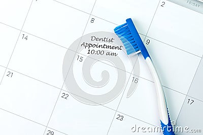 Dentist appointment reminder Stock Photo