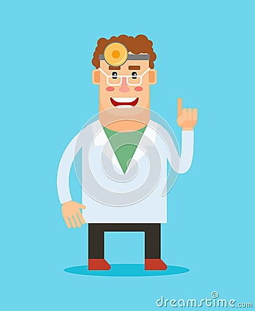 Dentist cartoon character Vector Illustration