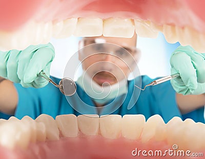 Dentist check Stock Photo