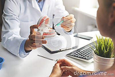 Dentist consultation - patient visit at dental clinics office Stock Photo