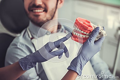 At the dentist Stock Photo