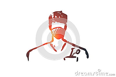 Dentist, doctor, clinic, medicine, healthy concept. Hand drawn isolated vector. Vector Illustration