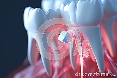 Dentist educating a patient about proper oral Stock Photo