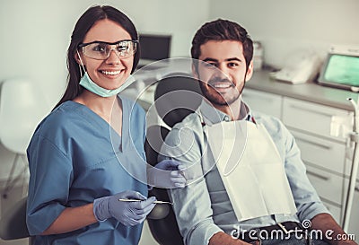 At the dentist Stock Photo