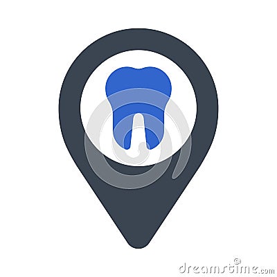 Dentist location icon Vector Illustration