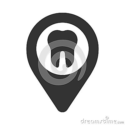 Dentist location icon Vector Illustration