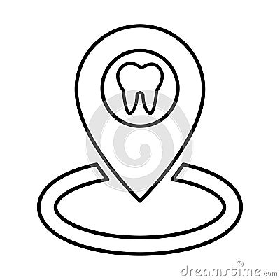 Dentist Location Icon Vector Illustration