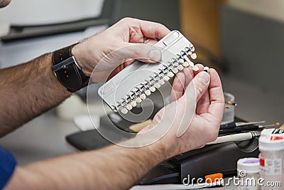 dental technologist Stock Photo