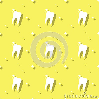 Dentist Molar Tooth Care Seamless Background Stock Photo