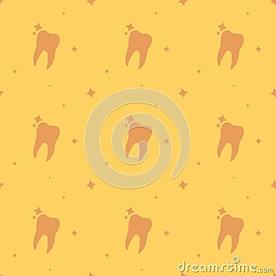 Dentist Molar Tooth Hygiene Seamless Silhouette Background Stock Photo