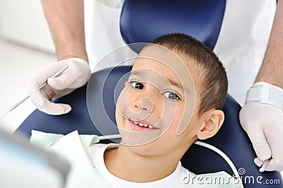 Dentists teeth checkup, series of related photos Stock Photo