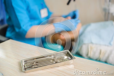 Dentistry tools Stock Photo