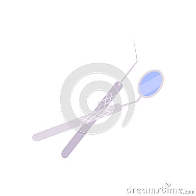 Dentists Tools Flat Composition Vector Illustration