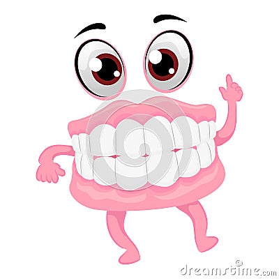 Dentures Mascot Vector Illustration