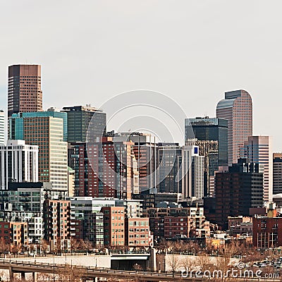 Denver Colorado Downtown Area Stock Photo