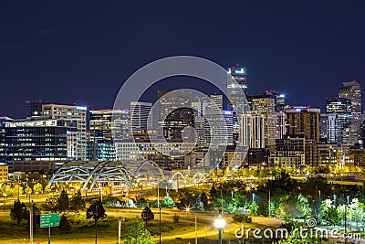 Denver downtown panorama, Colorado Stock Photo