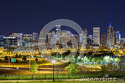 Denver downtown panorama, Colorado Stock Photo