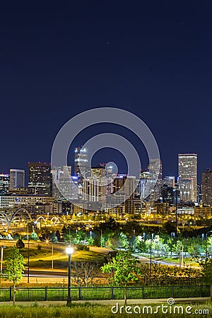 Denver downtown panorama, Colorado Stock Photo