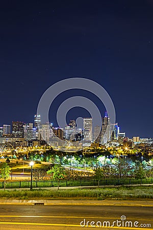 Denver downtown panorama, Colorado Stock Photo