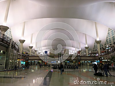 Denver International Airport Lobby Editorial Stock Photo