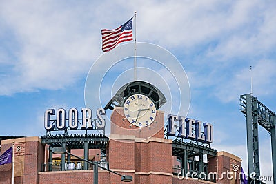 Exterior view of Coors Field Editorial Stock Photo