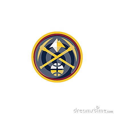 Denver nuggets logo editorial illustrative on white background Editorial Stock Photo