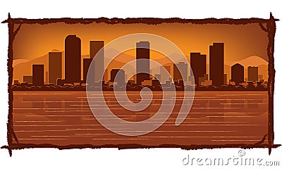 Denver skyline Vector Illustration