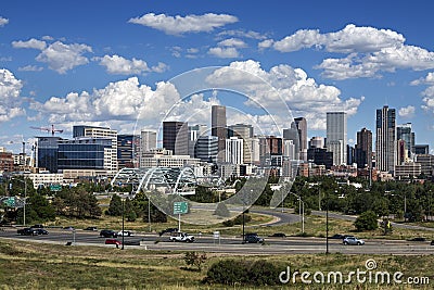 Denver Skyline, Colorado Editorial Stock Photo