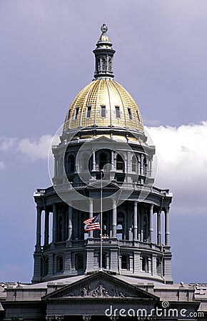 Denver State Capital Dome Stock Photo