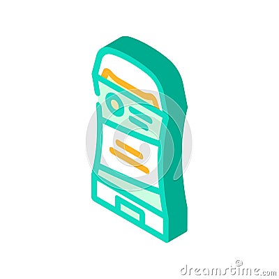 deodorant hygiene isometric icon vector illustration Cartoon Illustration
