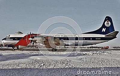 Department of Canada Ice Reconnaissance Lockheed L-188C Electra . Editorial Stock Photo