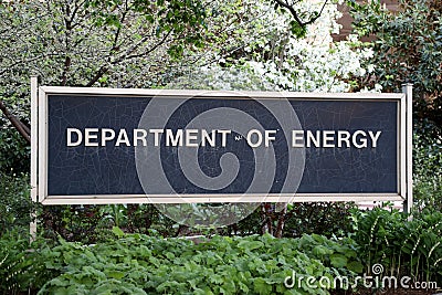 Department of Energy Sign Stock Photo
