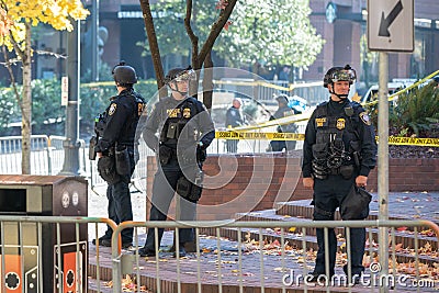 Department of homeland security police officers Editorial Stock Photo