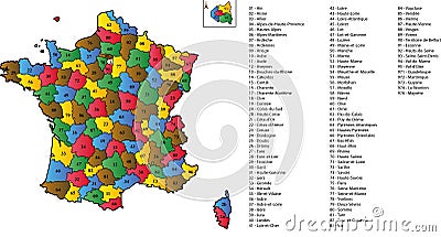 Departments of France Stock Photo